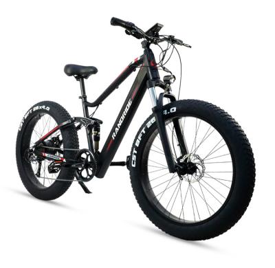 China RANDRIDE 1000w Luxury Fat Tire Full Suspension Electric Bike 48V14Ah Ebike Mountain With Hydraulic Disc Brake for sale