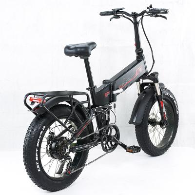 China Electric Folding Ebike Fat Tire 2 Seater Electric Bike Two Seat Ebike City Bike 48V1000W 500W 350W Max Fat DDP Multifunctional Free Tire for sale