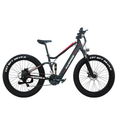 China Factory professional aluminum alloy full suspension hidden battery electric mountainbike with 26inch 4.0 fat tire city electric bicycle for sale