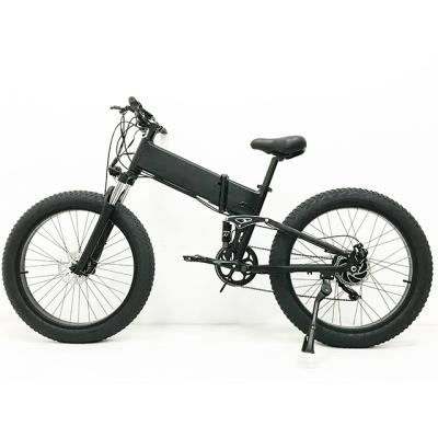 China E-bike 500W 21 Speed ​​Four Link 48V 10A Electric Mountain Bike Fat Bike Folding Aluminum Alloy Tire Ebike Fat Mtb for sale