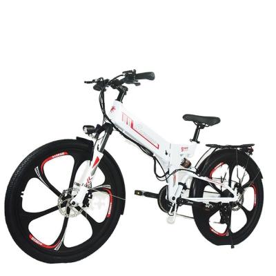 China Aluminum alloy electric bicycle ebike 48V350W foldable high speed electric folding adult mountain bike for sale