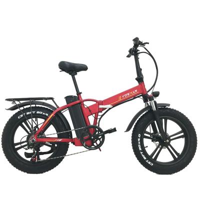 China Wholesale 350w 500W Aluminum Alloy Electric Bicycle 20inch 4.0 Fat Tire Women's Style Fat Tire Times E Bike For Adults Folding Ebike for sale