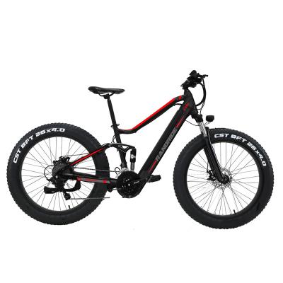 China Aluminum Alloy Tire Electric Bicycle Supply Fat Hidden Battery e Bike With Tire 500W 4.0 Full Suspension Electric Mountain Bike for sale