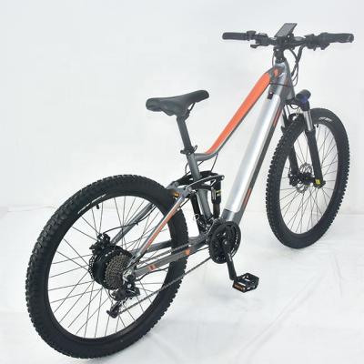 China Aluminum Alloy 27.5 Inch Full Suspension MTB Sport Electric Bike 48v 500W 27speed Electric Dirt Bike For Adults for sale