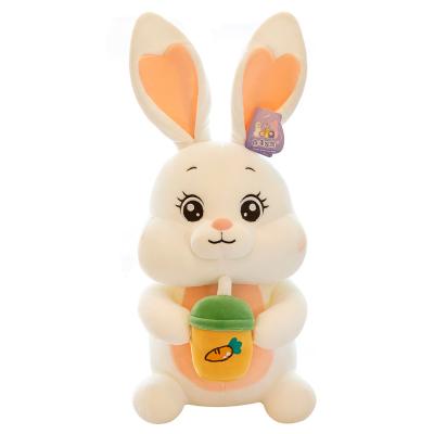 China Wholesale Soft Plush Toy Rabbit Long Ear Soft Plush Toy Custom Cute Milk Tea Plush Toy Send Children Christmas Gifts Rabbit Stuffed Amazon for sale