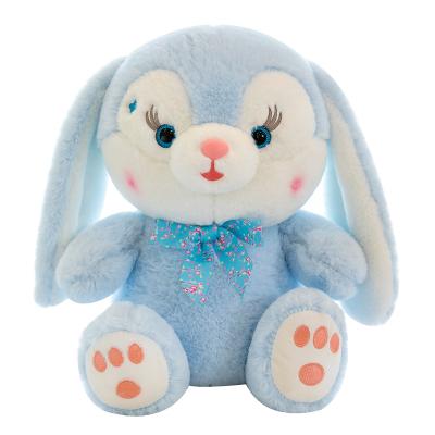 China Amazon Wholesale Custom Hot Sale Rabbit Hair Bow Tie Rabbit Plush Toy Stuffed Toy Sofa Pillow For Kids Gifts for sale