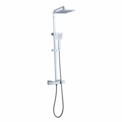 China With Kaiping Double Handle Sliding Bar Bathroom Rain Thermostatic Shower Faucet Set for sale