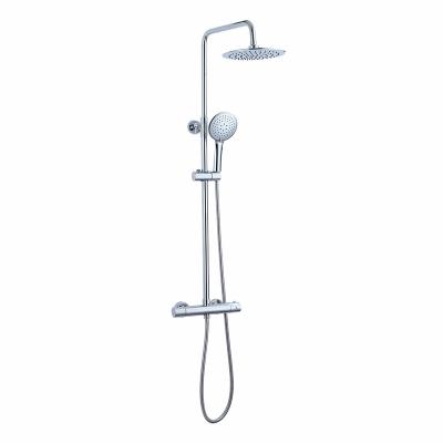 China With Slide Bar Original Factory 304 Steel Brass Thermostatic Shower Faucet System for sale