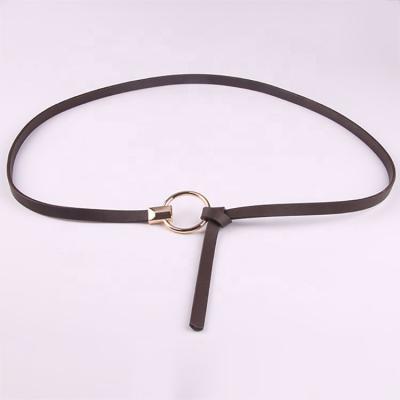 China Casual OEM Customize Wholesale Metal Multiple Buckle Slim Color Belts For Dresses for sale