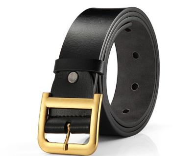 China Eco-Friendly WOMEN BELTS 2021 New Design Simple Genuine Leather Dress For Women Belt With Gold Buckle Women Belts for sale