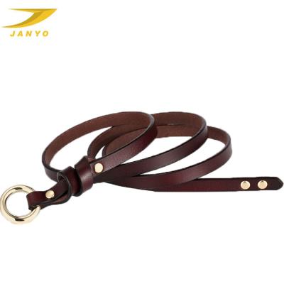 China Women Cowhide Fashion Special Ladies Dress Back Belt Suppliers Support Belt Design Skinny Belt For Dress for sale