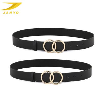 China 2021 Fashionable Popular Trends Fashion Gold Double O-ring Buckle Women