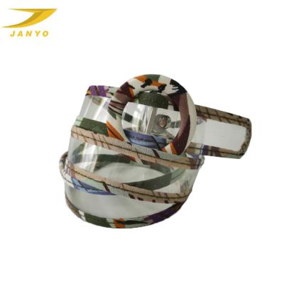 China Fashion and cool factory popular cute cute camouflage color PVC belt children transparent belt for sale