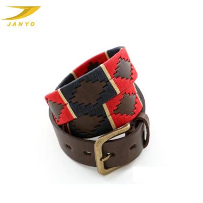 China New design fashion chic custom unisex belt fashion genuine leather sport polo belts for sale