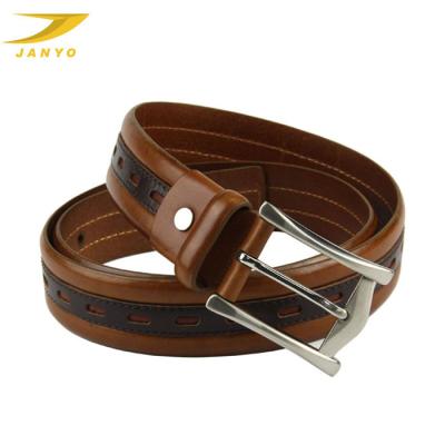 China Customized genuine leather belt loose genuine leather casual mol brown all-match fashion for men for sale