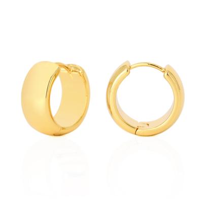 China Minimalist High Quality Hypoallergenic Chunky Gold Plated Huggie Earring Hoops FASHIONABLE Delicacy Stainless Steel Hoop Earring Small for sale