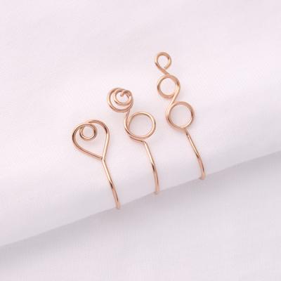 China Wholesale Custom Body Jewelry Designer Fake Special Hot Selling Surgical Steel Clip On Nose Ring Non Piercing Face Nose Ring for sale