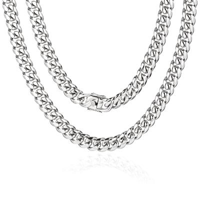 China Hiphop Hip Hop Mens Jewelry 16mm Miami Cuban Link Choker Chain Necklace for sale