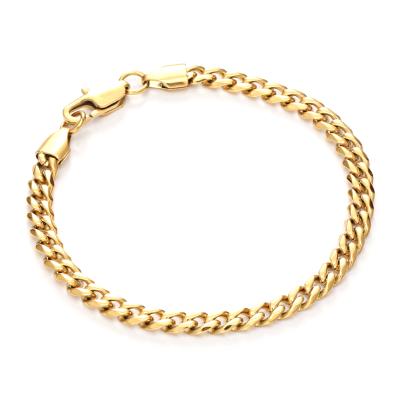 China Hiphop 5mm Stainless Steel Bracelets Limit Cuban Link Jewelry Chain Bracelet for sale