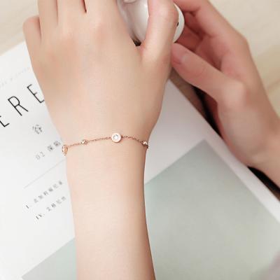 China Rose Gold Wholesale Crystal Bracelet Chain For Women Fast Ship Rose Gold Wholesale Stainless Steel Crystal Bracelet Chain For Women for sale