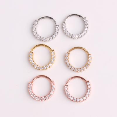 China Low MOQ FASHION READY QUALITY Stock Body Piercing Daith Helix Cartilage Circle Earrings for sale