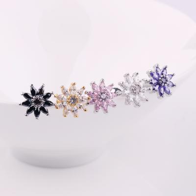 China Jewelry style/fashion tragus earring ready to board stainless steel CZ sunflower earrings multiple helix cartilage tragus for sale