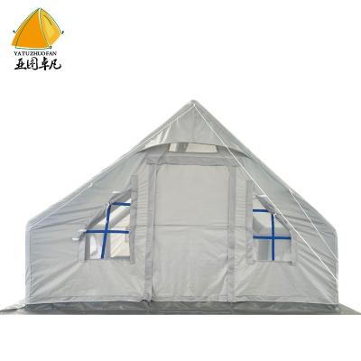 China Waterpoof Air White Outdoor Tent Inflatable Camping Tent Made Of 0.9mm PVC Tarpaulin Inflatable Tent Outdoor for sale