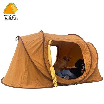 China Camouflage Game Pop Camping Tent 3-4 Person Outdoor Waterproof Canvas Tent / Field Tent for sale