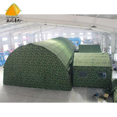 China Strong Flame Retardant High Pressure Outdoor Inflatable Tent Military Red Cross Tent Big T Tent. for sale