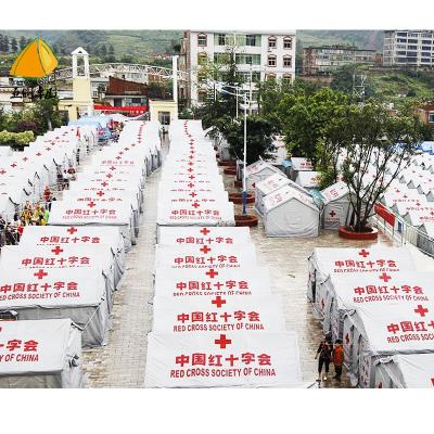 China Hexagonal Diamond Ground Nail Medical Tent Hospital Tent Disaster Relief Refugee Tent for sale