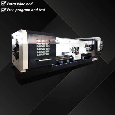 China Hotels Promotional Cnc Big Bore Pipe Threading Pipe Thread Lathe Machines Oil Field Lathe For Sale for sale