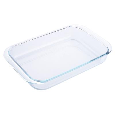 China High Quality Sustainable Borosilicate 2L Bakeware Rectangular Heat Resistant Tempered Glass for sale