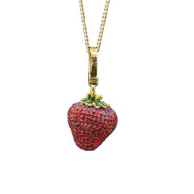 China BOHEMIA Factory Wholesale Price Personalized European and American Fashion Custom Large Strawberry Pendant For Girlfriend Gift for sale