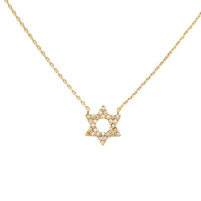 China New Design FASHIONABLE Good Quality Hexagram Necklace Can Be Adjusted Gold Plating Necklace Jewelry Gift For Women for sale