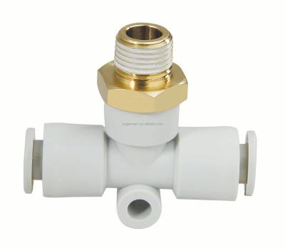 China KB2T Nylon Stud Nylon Male PU and Branch Spike Pneumatic Brass Hose Fitting for Nylon Tubes Contact Plastic Pneumatic Tube Fitting One for sale