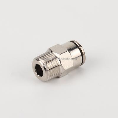 China Other 90 Degree Elbow Swivel Connector Copper Pneumatic Brass Male Swivel Fitting Pneumatic Metal Push In Fitting for sale