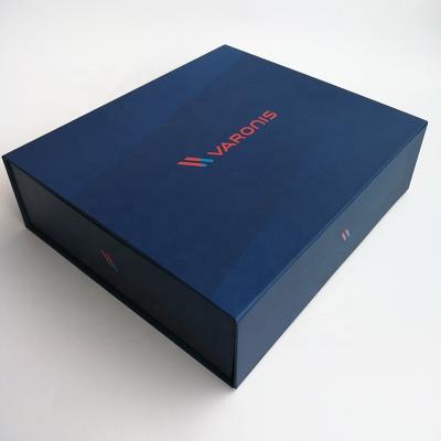 China Recycled Materials Factory Direct Sales Navy Blue Cosmetics Gift Box With Inner Blister Support for sale