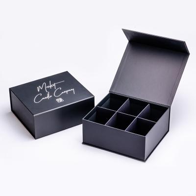 China Wholesale Gift Boxes Magnetic Gift Boxes Reasonable Prices Handmade High End Cardboard Paper Candle Large Set Black Packaging Luxury Hard Gift Box for sale