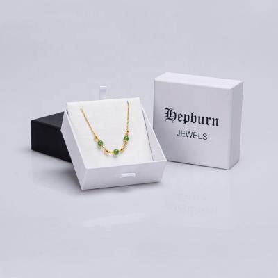 China Luxury Custom Recycled Materials Paper Packaging Jewelry Box Sliding Jewelry Box With Logo For Necklace for sale