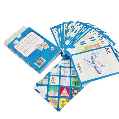 China Eco-friendly Paper Printed Educational Alphabet Flash Cards ABC Learn Game for sale