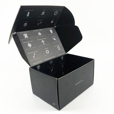 China Recycled Materials Customized Hard Black Matte Folding Eco - Friendly Paper Corrugated Box for sale