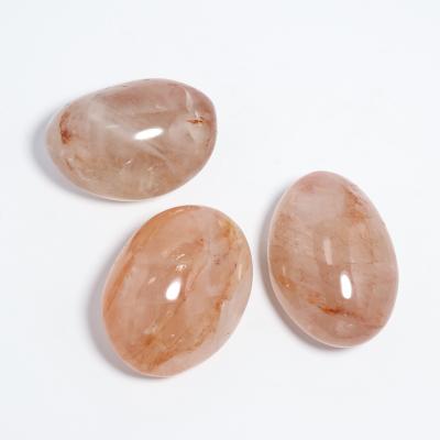 China Wholesale High Quality Natural Crystal Healing Massage Stones Fire Quartz Palm Stone from Europe for sale