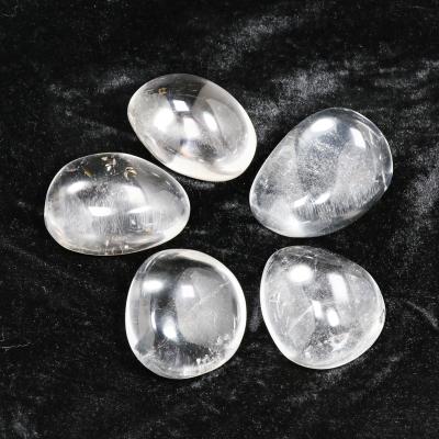 China High Quality Natural Crystal Healing Stones Clear Quartz Palm Stone Bulk Sale From Europe for sale