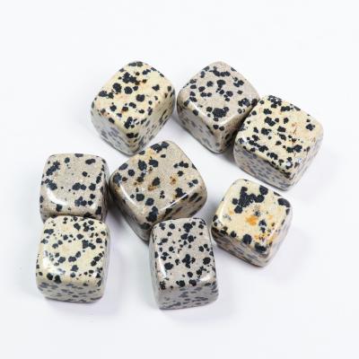 China Europe Crystal Healing Stones Natural Polished Dalmation Cube Tumbled Stone For Bulk Sale for sale