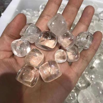 China China High Quality Spiritual Stone Products Clear Crystal Therapy Quartz Cube Tumbled Stone for sale