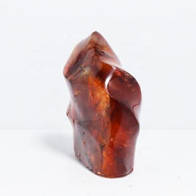 China Wholesale Europe Natural Healing Quartz Stones Carnelian Flames Reiki Stone Crafts For Meditation for sale