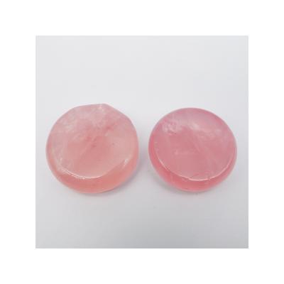 China Holiday decoration & Quartz Chips Rose Quartz Coins For Gifts from Crystal Chips Rose Crystal Quartz Polished Rose of gift and decoration for sale