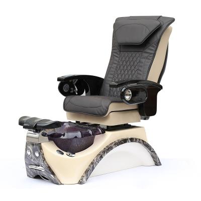 China Luxury Modern Luxury Nail Salon Furniture Pipeless Whirlpool Foot Spa Massage Black Manicure Pedicure Chair For Sale for sale