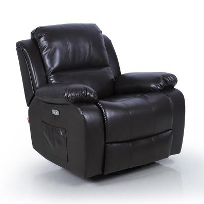 China Cheap European Black Older Adjustable Single Swivel Leather Electric Power Salon Style (Height) Massage Recliner Massage Sofa Chair for sale