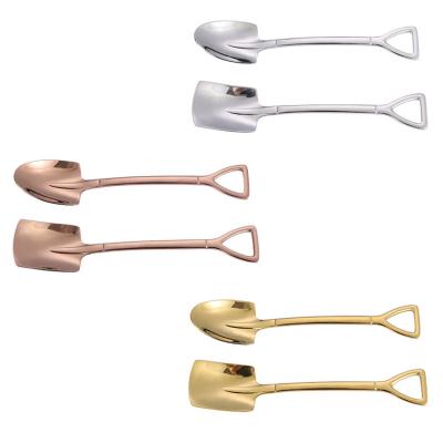 China 304 Stainless Steel Disposable High Quality Luxury Gold Silver Golden Tea Coffee Spoon for sale